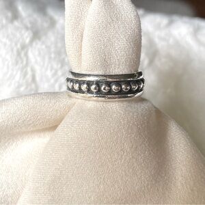 James Avery Sterling Silver Beaded Circles Band Ring